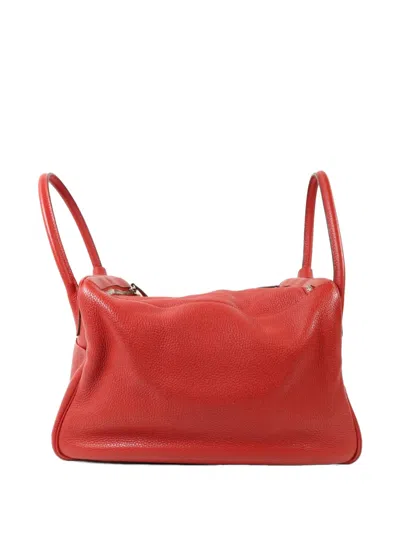 Pre-owned Hermes 2015 Lindy 34 Shoulder Bag In Red