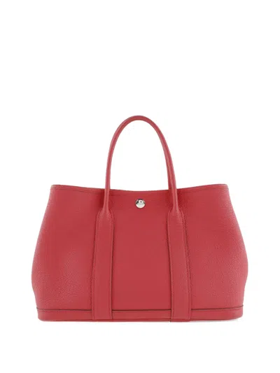 Pre-owned Hermes 2015 Negonda Garden Party 30 Tote Bag In Red