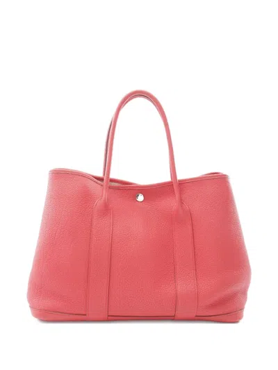 Pre-owned Hermes 2015 Negonda Leather Garden Party Handbag In Pink