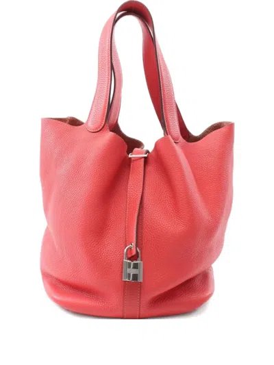 Pre-owned Hermes 2015 Picotin Lock Gm Tote Bag In Red