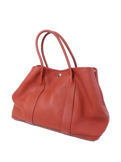 Pre-owned Hermes 2015 Pm Garden Party Tote Bag In Orange