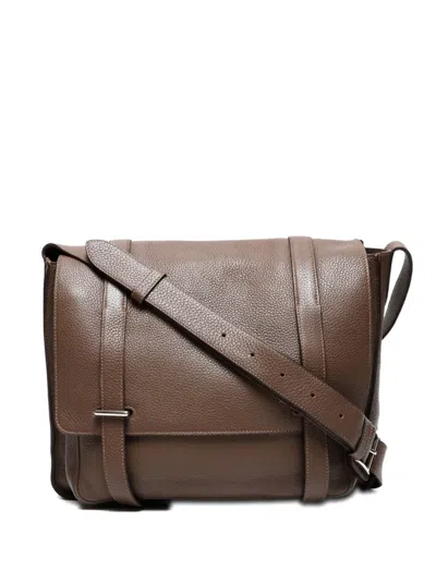 Pre-owned Hermes 2015 Steve Buzas 35 Shoulder Bag In Brown