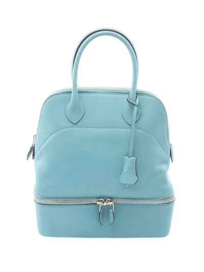 Pre-owned Hermes 2015 Swift Bolide Secret Bag Handbag In Blue