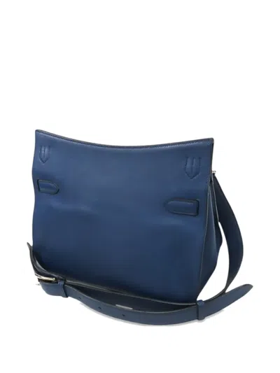 Pre-owned Hermes 2015 Swift Jypsiere 28 Crossbody Bag In Blue