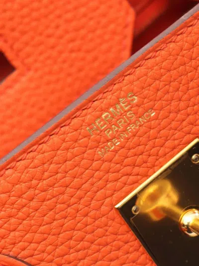Pre-owned Hermes 2015 Togo Birkin 30 Handbag In Orange