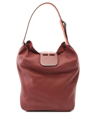 Pre-owned Hermes 2015 Virevolte Shoulder Bag In Red