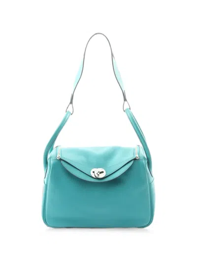 Pre-owned Hermes 2016 26 Lindy Shoulder Bag In Green