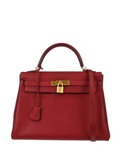Hermes 2016 32 Kelly Retourne Tote Bag In Burgundy