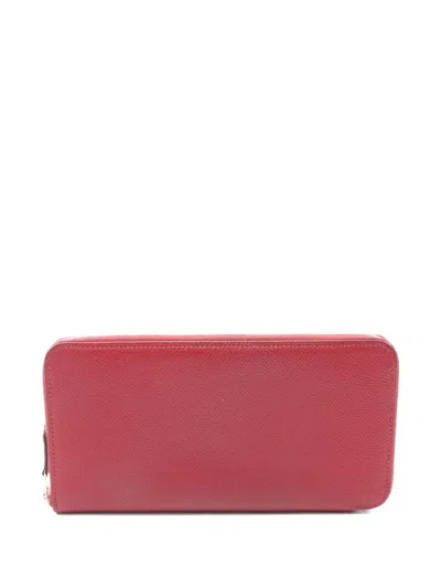 Pre-owned Hermes 2016 Azap Long Wallet In Red