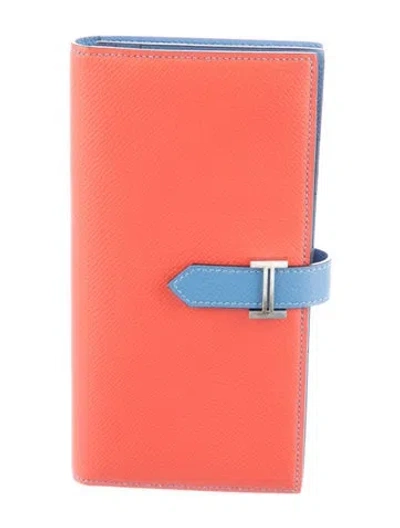 Pre-owned Hermes 2016 Bearn Classic Wallet In Multi