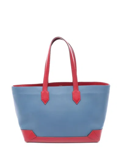 Pre-owned Hermes 2016 Bicolor Evercolor And Epsom Maxibox Cabas 36 Tote Bag