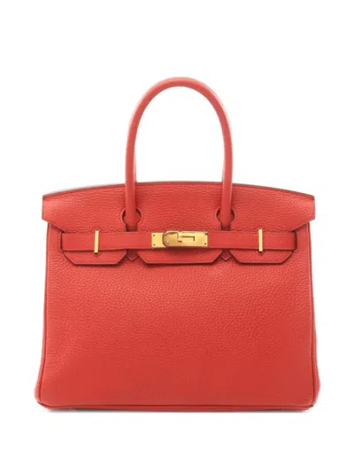 Pre-owned Hermes 2016 Birkin 30 Tote Bag In Red