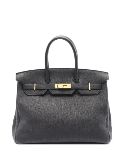Pre-owned Hermes 2016 Birkin 35 Handbag In Black