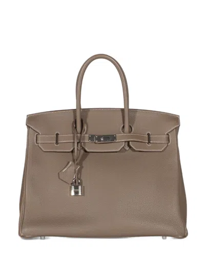 Pre-owned Hermes 2016 Birkin 35 Tote Bag In Brown