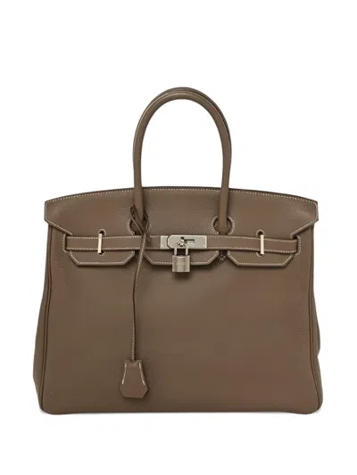 Pre-owned Hermes 2016 Birkin Handbag In Brown