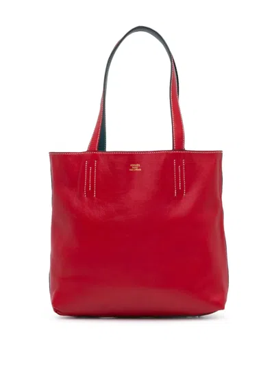 Pre-owned Hermes 2016 Clemence Double Sens 36 Tote Bag In Blue