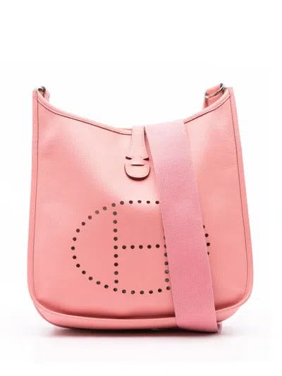Pre-owned Hermes 2016 Epsom Evelyne Iii Pm Crossbody Bag In Pink