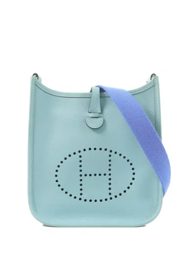 Pre-owned Hermes 2016 Evelyne Tpm Shoulder Bag In Blue