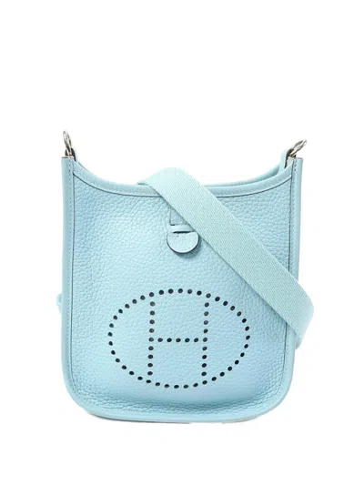 Pre-owned Hermes 2016 Evelyne Tpm Shoulder Bag In Blue