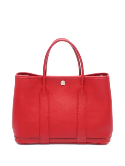 Pre-owned Hermes 2016 Garden Partytpm Tote Bag In Red