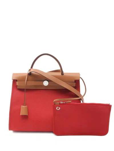 Pre-owned Hermes 2016 Herbag Handbag In Orange