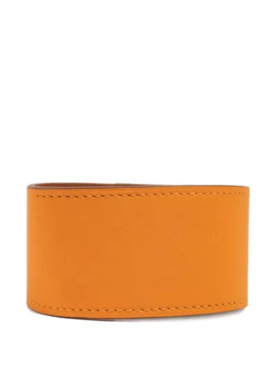 Pre-owned Hermes 2016 Kelly Dog Leather Bracelet In Gold