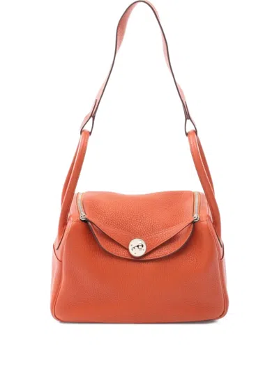 Pre-owned Hermes 2016 Lindy 26 Shoulder Bag In 橘色