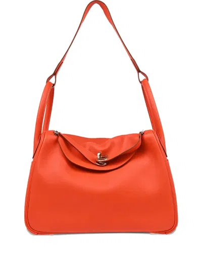Pre-owned Hermes 2016 Lindy 30 Shoulder Bag In Red