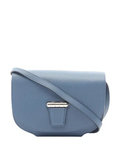 Pre-owned Hermes 2016 Mini Evercolor Convoyeur Crossbody Bag In Blue