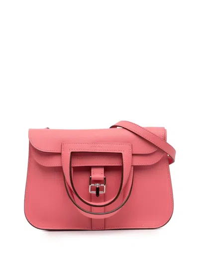 Pre-owned Hermes 2016 Mini Swift Halzan 22 Satchel In Pink
