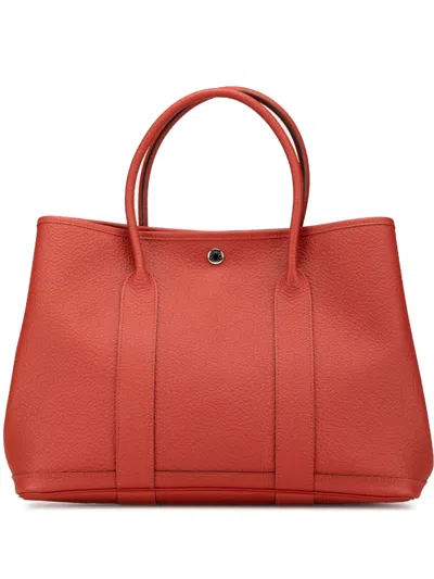 Pre-owned Hermes 2016 Negonda Garden Party 36 Tote Bag In Orange