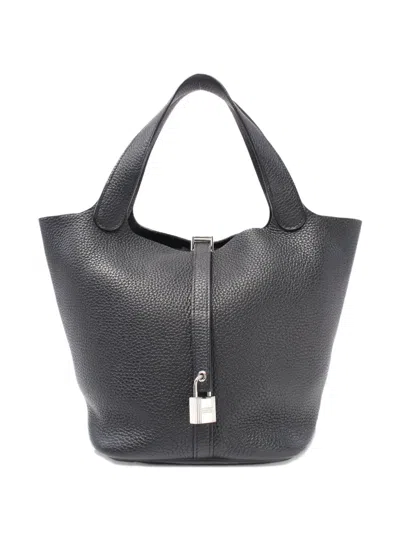 Pre-owned Hermes 2016 Picotane Lock Handbag In Black