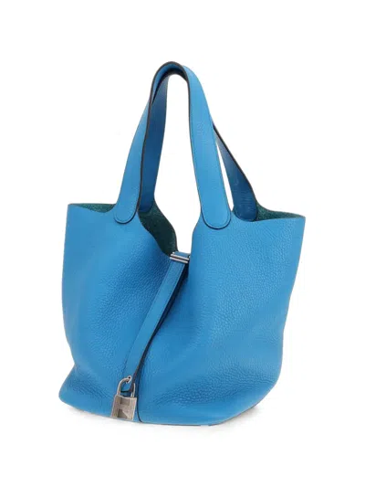 Hermes 2016 Picotin Clémence Tote Bag In Blue