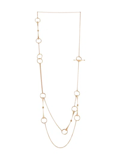 Pre-owned Hermes 2016 Pink Gold Necklace