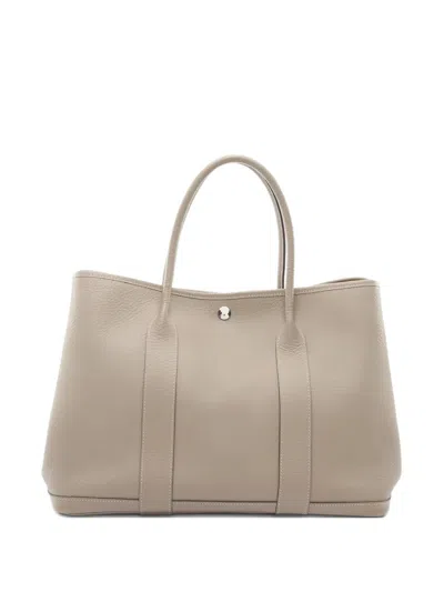 Pre-owned Hermes 2016 Pm Garden Party Top-handles Tote Bag In Neutral