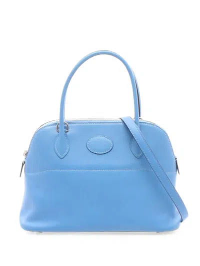 Pre-owned Hermes 2016 Swift Bolide 27 Satchel In Blue
