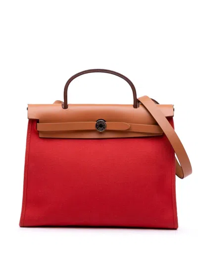 Pre-owned Hermes 2016 Toile Herbag Zip 31 Satchel