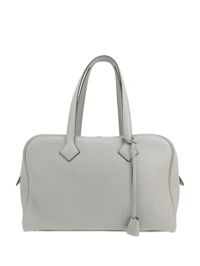 Pre-owned Hermes 2016 Victoria Leather Zip Tote Bag