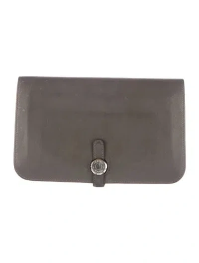 Pre-owned Hermes 2016 Wallet In Gray