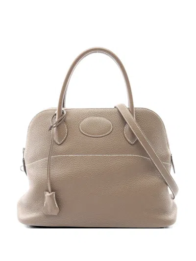 Pre-owned Hermes 2017 31 Bolide Tote Bag In Neutral