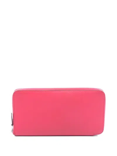 Pre-owned Hermes 2017 Azap Wallet In Pink