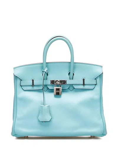 Pre-owned Hermes 2017 Birkin 25 Handbag In Blue