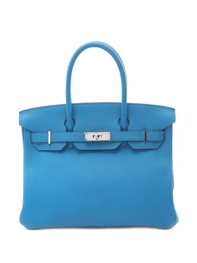 Pre-owned Hermes 2017 Birkin 30 Handbag In Blue