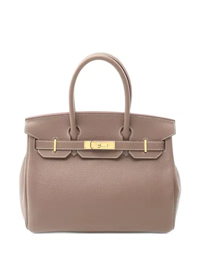 Pre-owned Hermes 2017 Birkin 30 Leather Tote Bag In Brown