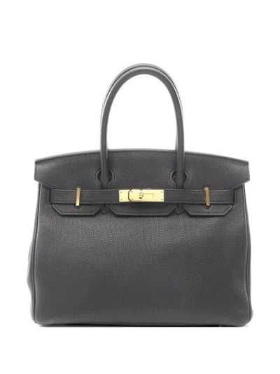 Pre-owned Hermes 2017 Birkin 30 Togo Tote Bag In Black