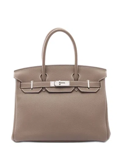 Pre-owned Hermes 2017 Birkin 30 Tote Bag In Brown