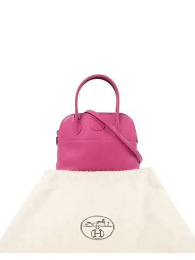 Pre-owned Hermes 2017 Bolide 27 Tote Bag In Pink
