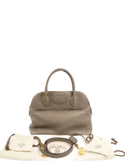 Pre-owned Hermes 2017 Bolide 31 Shoulder Bag In Gray