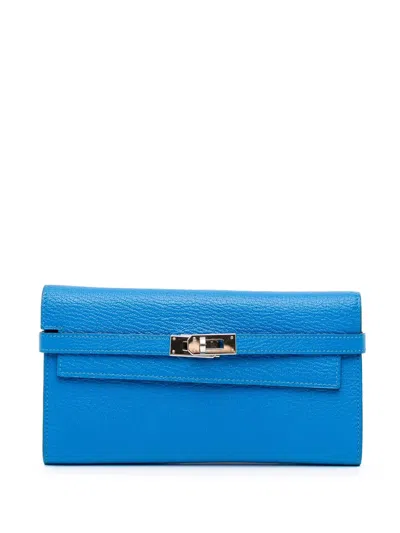 Pre-owned Hermes 2017 Chevre Mysore Kelly Longue Wallet Long Wallets