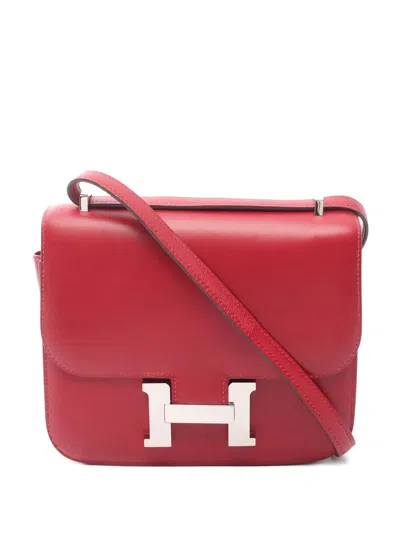 Pre-owned Hermes 2017 Constance Iii Mini Crossbody Bag In Red
